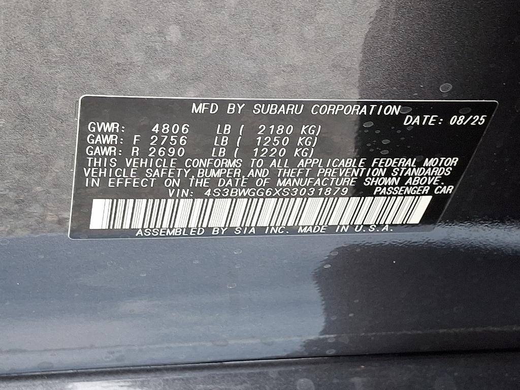 new 2025 Subaru Legacy car, priced at $35,886