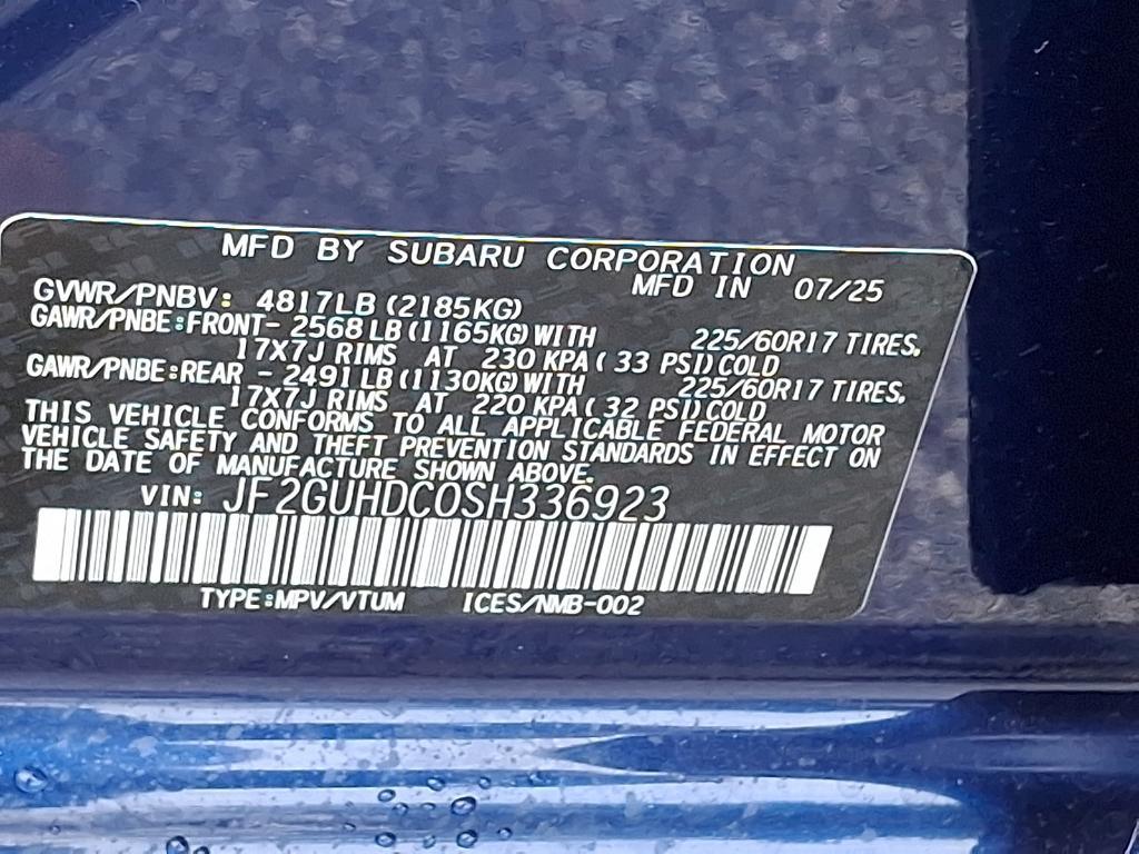 new 2025 Subaru Crosstrek car, priced at $30,617