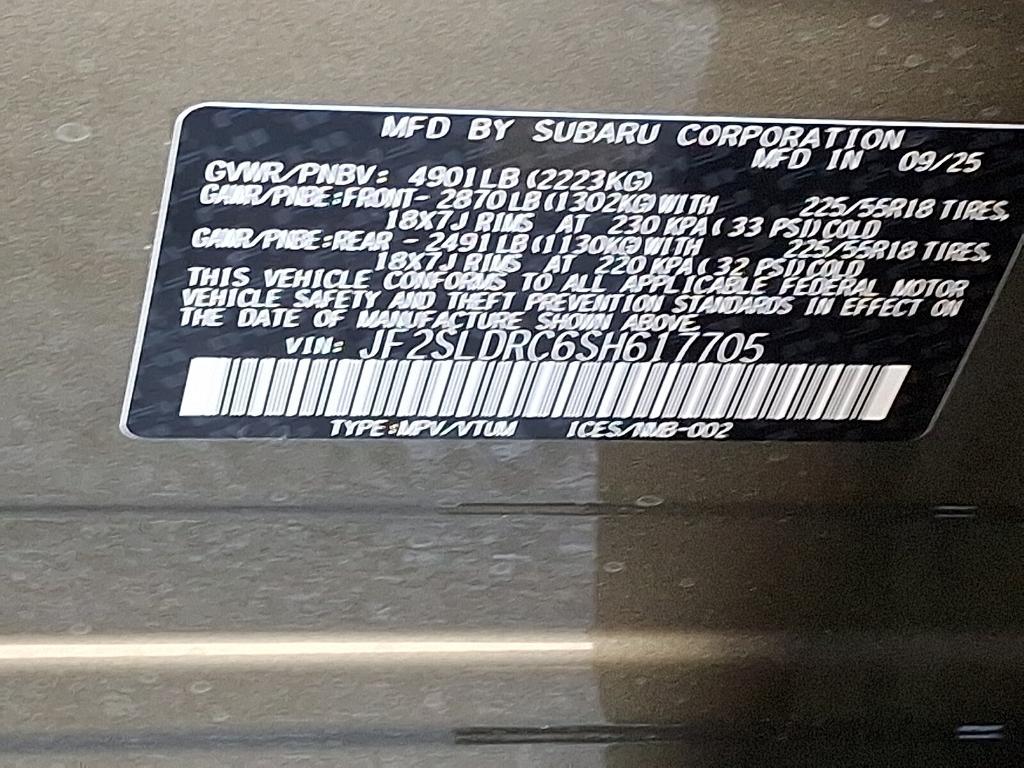 new 2025 Subaru Forester car, priced at $38,843