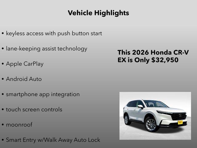 new 2026 Honda CR-V car, priced at $32,950