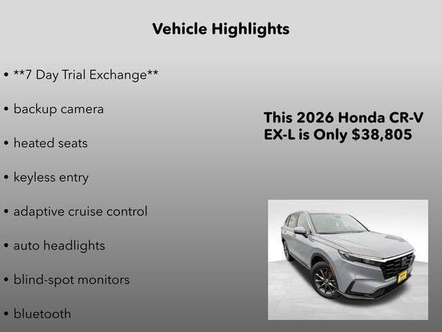 new 2026 Honda CR-V car, priced at $38,805
