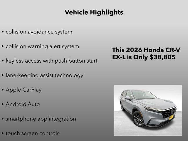 new 2026 Honda CR-V car, priced at $38,805