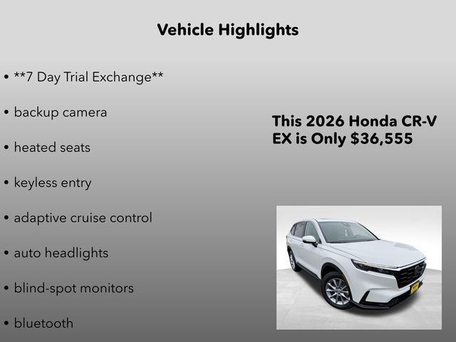 new 2026 Honda CR-V car, priced at $36,555