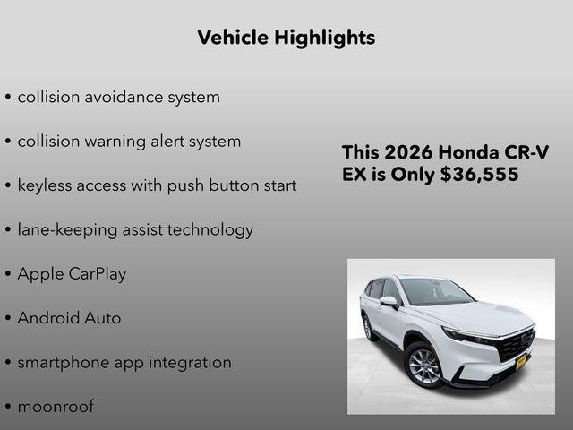 new 2026 Honda CR-V car, priced at $36,555