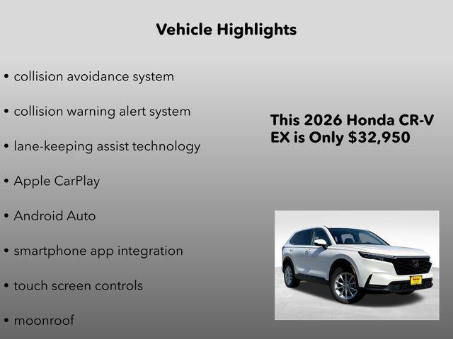 new 2026 Honda CR-V car, priced at $32,950