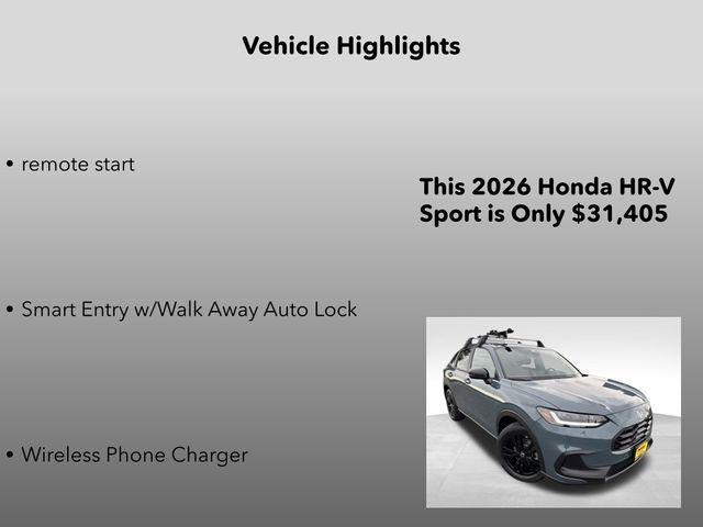 new 2026 Honda HR-V car, priced at $31,405