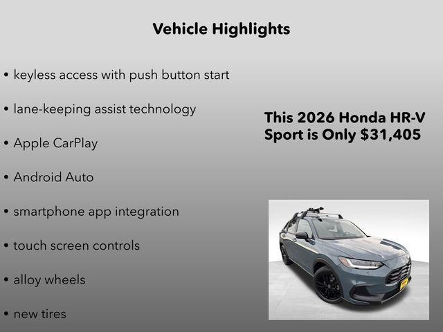 new 2026 Honda HR-V car, priced at $31,405