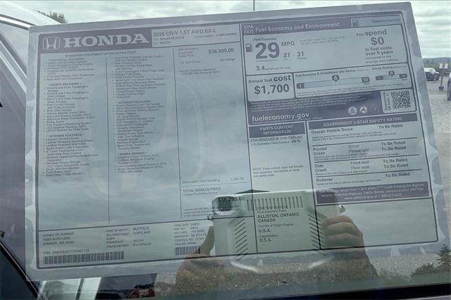 new 2026 Honda CR-V car, priced at $38,295