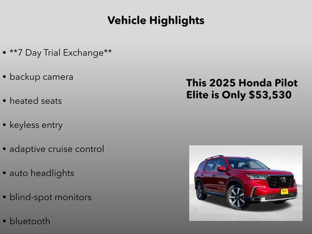 new 2025 Honda Pilot car, priced at $53,530