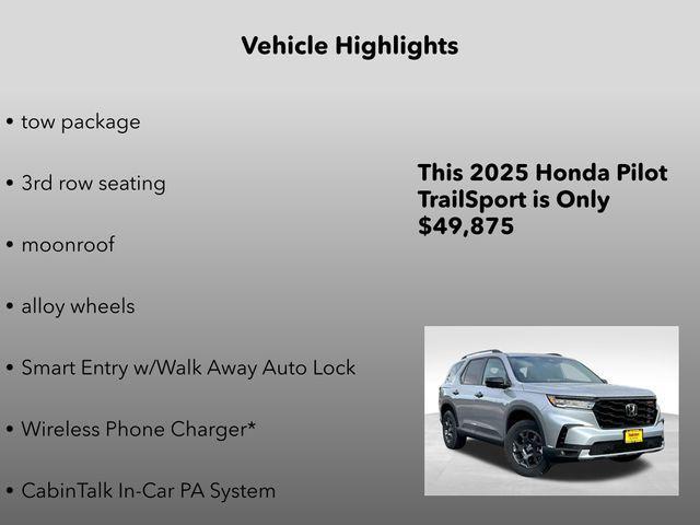 new 2025 Honda Pilot car, priced at $49,875