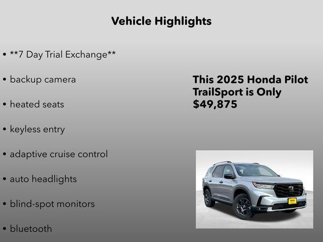 new 2025 Honda Pilot car, priced at $49,875