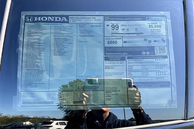 new 2025 Honda Prologue car, priced at $56,605