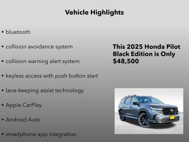 new 2025 Honda Pilot car, priced at $48,500