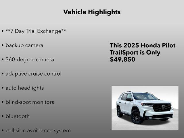new 2025 Honda Pilot car, priced at $49,850