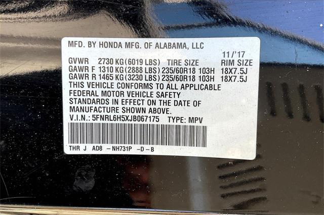 used 2018 Honda Odyssey car, priced at $22,977