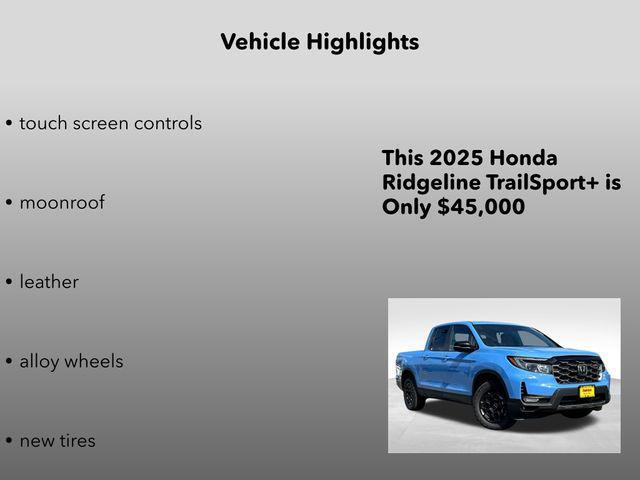 new 2025 Honda Ridgeline car, priced at $45,000