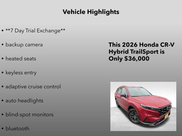 new 2026 Honda CR-V Hybrid car, priced at $36,000