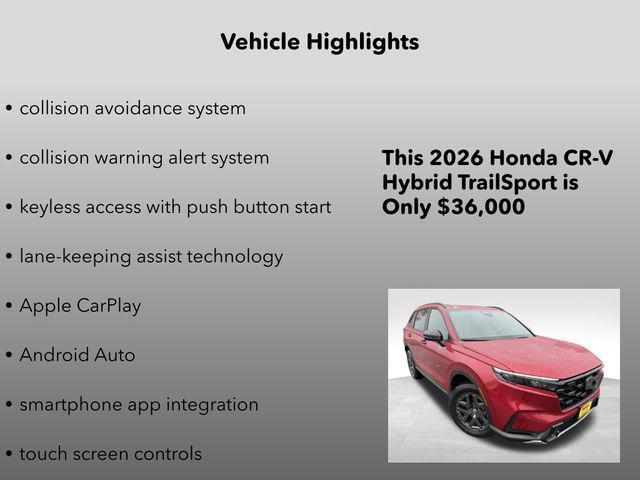 new 2026 Honda CR-V Hybrid car, priced at $36,000