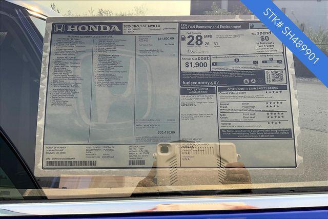 new 2025 Honda CR-V car, priced at $31,000