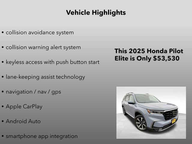 new 2025 Honda Pilot car, priced at $53,530