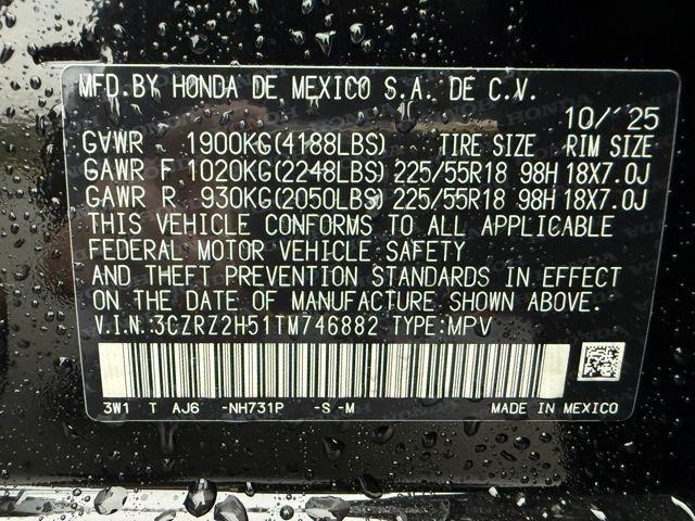 new 2026 Honda HR-V car, priced at $30,950