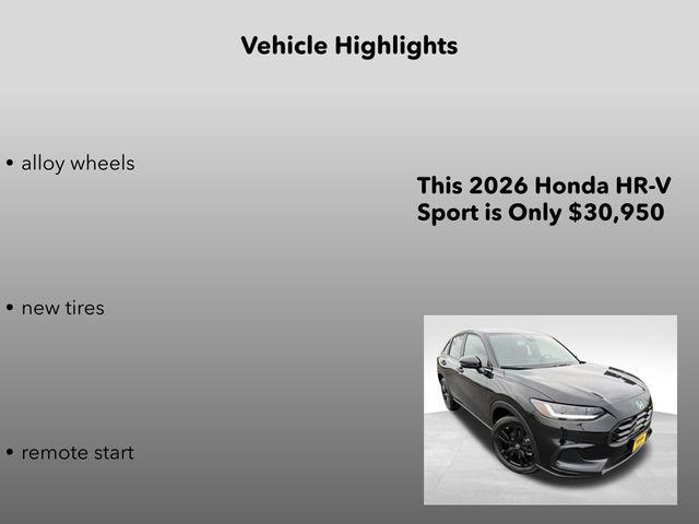 new 2026 Honda HR-V car, priced at $30,950