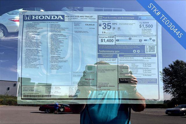 new 2026 Honda CR-V Hybrid car, priced at $37,000