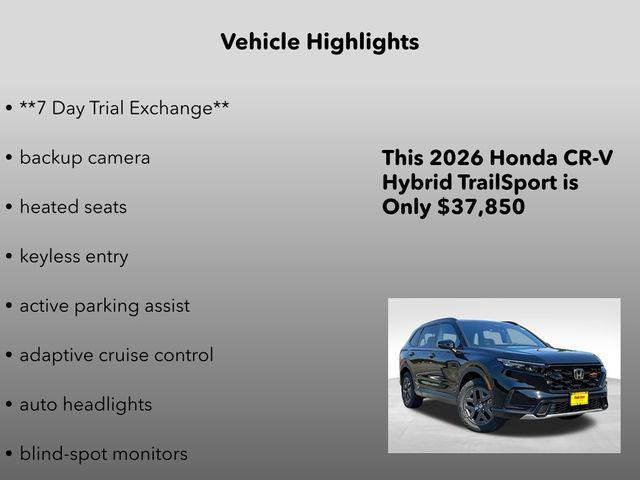 new 2026 Honda CR-V Hybrid car, priced at $37,850