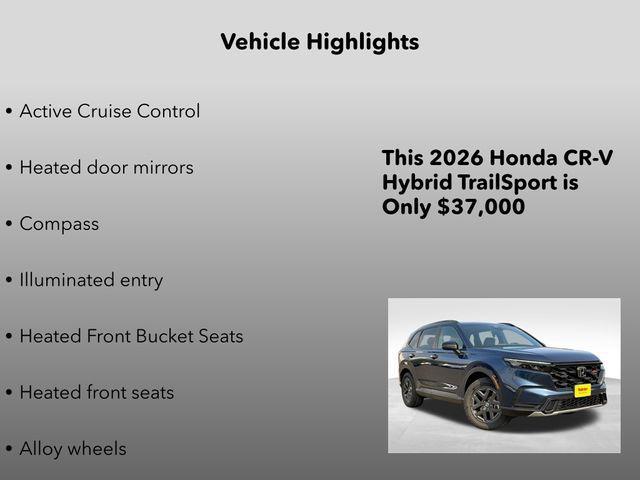 new 2026 Honda CR-V Hybrid car, priced at $37,000