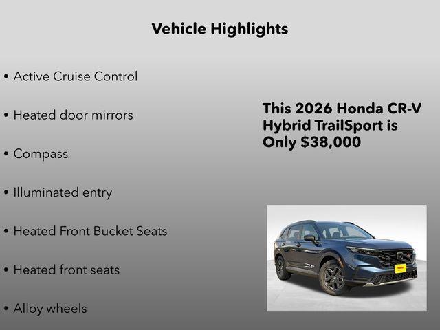 new 2026 Honda CR-V Hybrid car, priced at $40,195