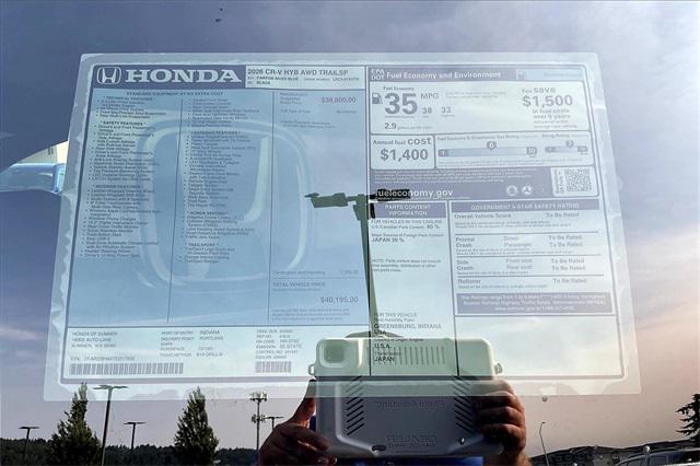 new 2026 Honda CR-V Hybrid car, priced at $40,195