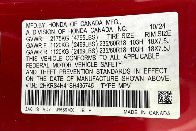 new 2025 Honda CR-V car, priced at $30,500