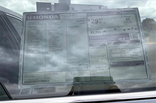 new 2026 Honda CR-V car, priced at $36,045
