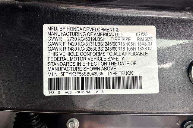 new 2025 Honda Ridgeline car, priced at $41,430