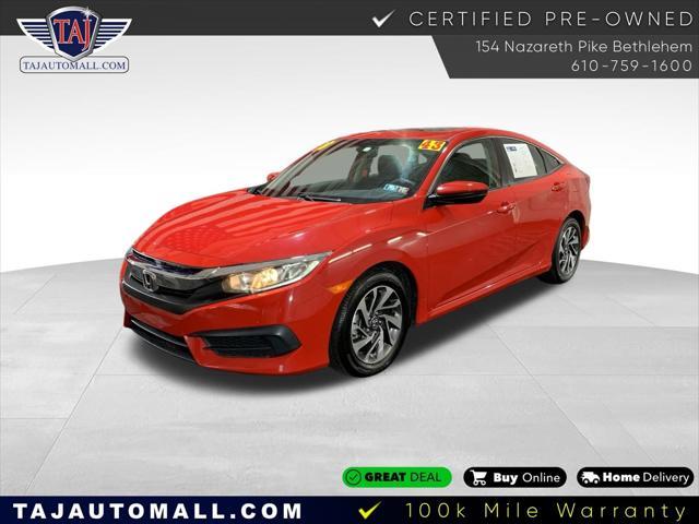 used 2018 Honda Civic car, priced at $18,933