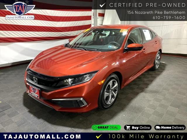 used 2019 Honda Civic car, priced at $17,655