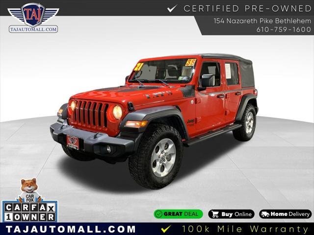 used 2021 Jeep Wrangler Unlimited car, priced at $28,777