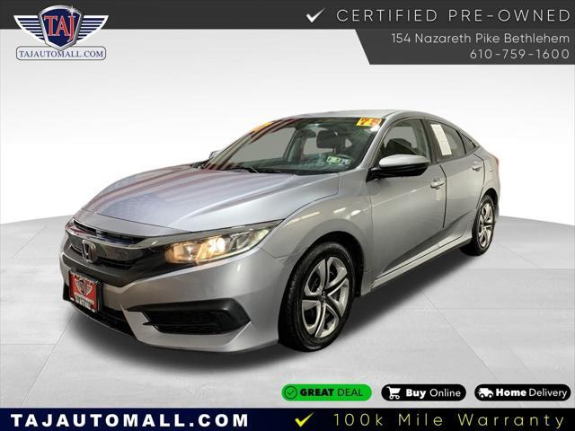 used 2017 Honda Civic car, priced at $16,733