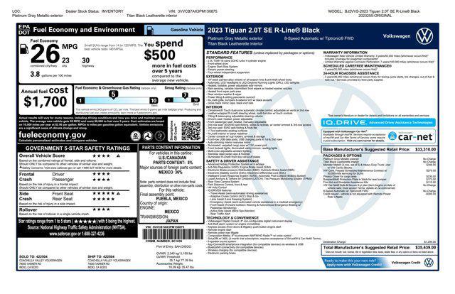 used 2023 Volkswagen Tiguan car, priced at $27,240