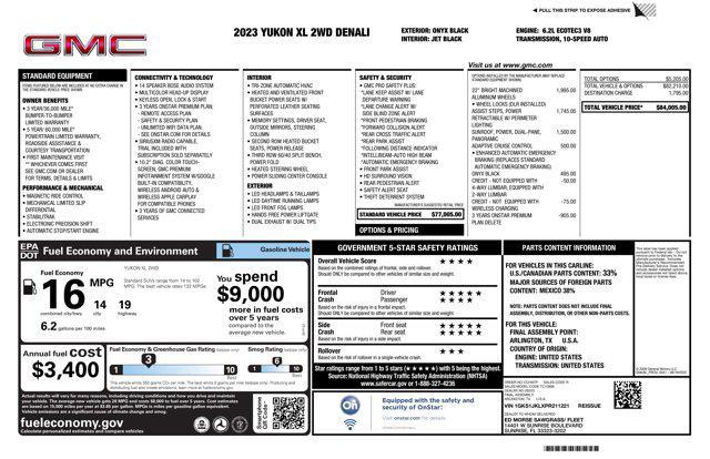 used 2023 GMC Yukon XL car, priced at $54,887