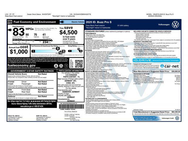 new 2025 Volkswagen ID. Buzz car, priced at $59,555