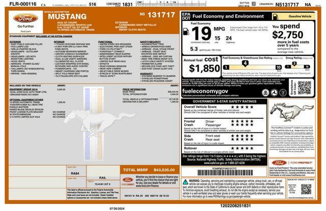 used 2022 Ford Mustang car, priced at $35,688