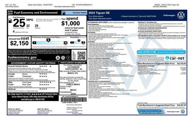 used 2024 Volkswagen Tiguan car, priced at $26,971