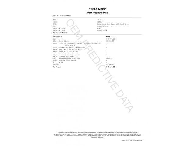 used 2023 Tesla Model 3 car, priced at $30,357