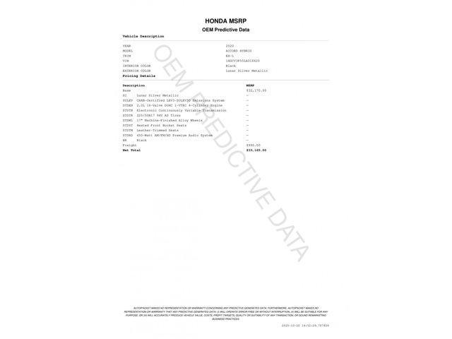 used 2020 Honda Accord Hybrid car, priced at $17,499