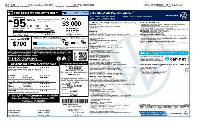 used 2022 Volkswagen ID.4 car, priced at $24,988