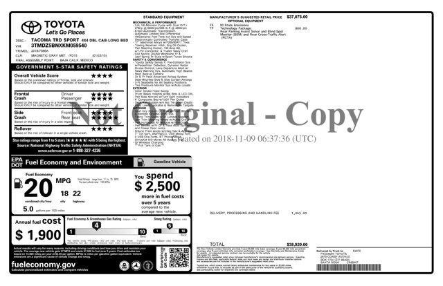 used 2019 Toyota Tacoma car, priced at $30,888