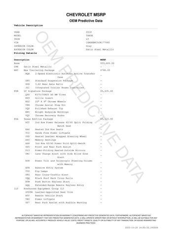 used 2018 Chevrolet Tahoe car, priced at $29,444