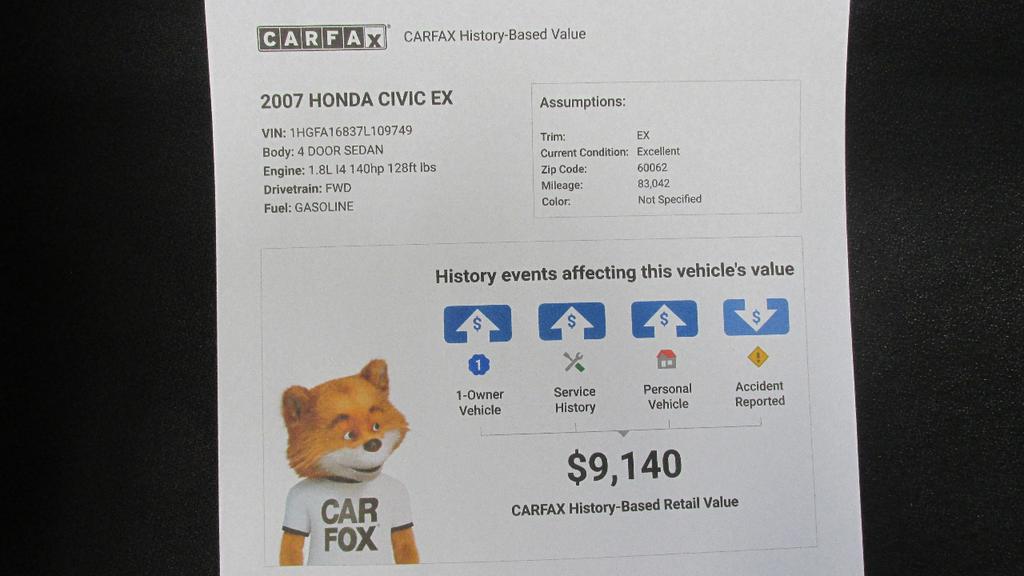 used 2007 Honda Civic car, priced at $8,990