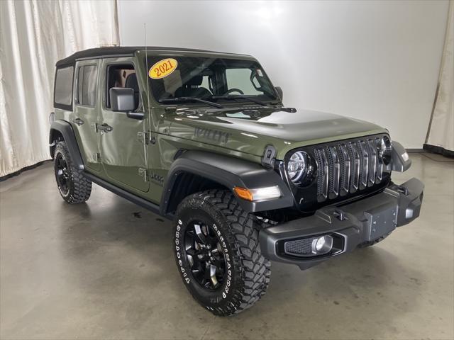 used 2021 Jeep Wrangler car, priced at $33,625